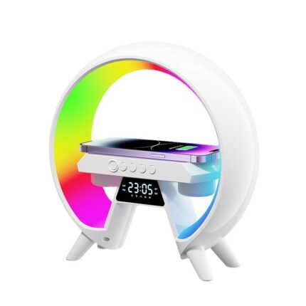 Clock night light dual speakers
